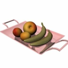 Fruits On Fruit Tray 3d model