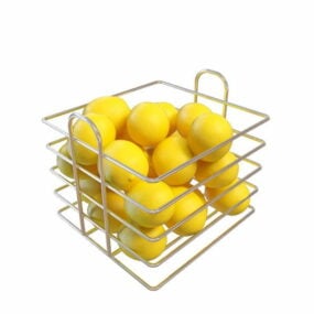 Fruits Basket With Lemons 3d model