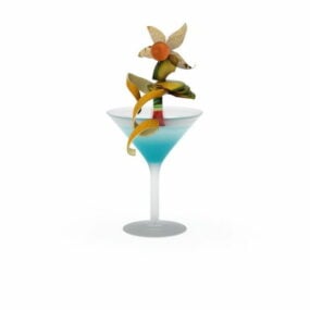 Bere cocktail fruttato modello 3d