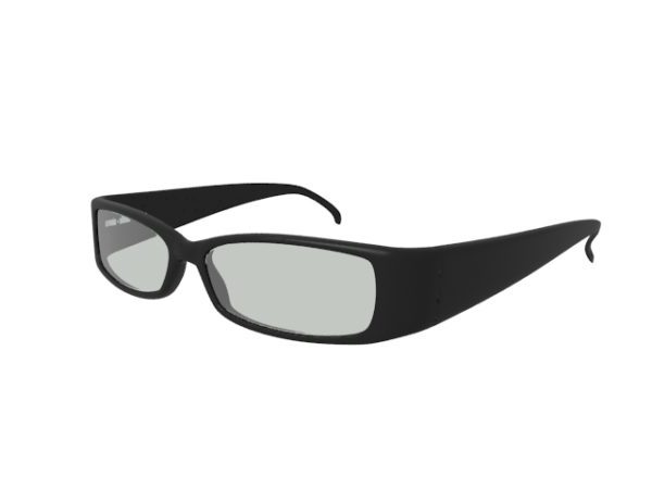 Full Rim Fashion Rectangle Eyeglasses Free 3d Model - .Max, .Vray ...