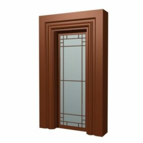 Home Furniture Glazed Door 3d model