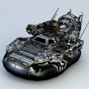Zukünftiges Hovercraft-Fahrzeug 3D-Modell