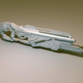未来的な銃武器 3D モデル