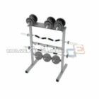 Gym Barbell Rack With Dumbbell