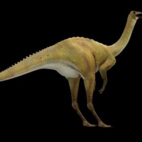Modelo 3d de dinossauro animal Gallimimus