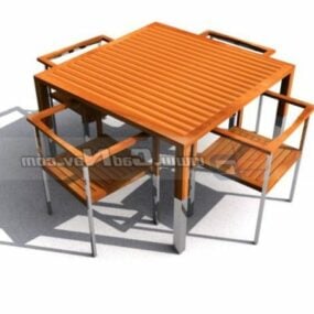 European Garden Dining Furniture Sets 3d model