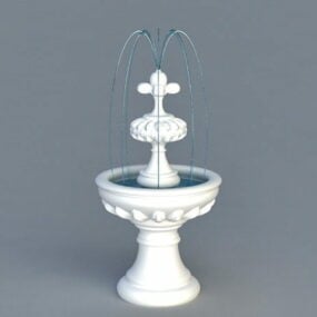 Kreis-Wasserbrunnen-Steinmaterial 3D-Modell