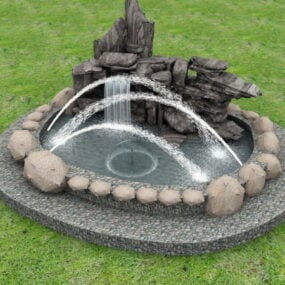 Castle Garden Rock Fountain 3d model