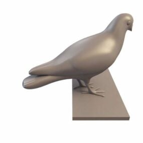 Garden Dove Statue 3d-model