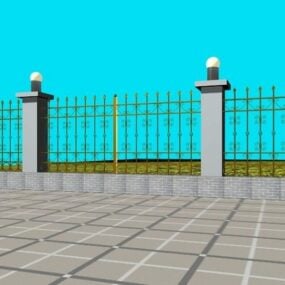 Conception de clôture de jardin modèle 3D