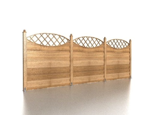 Wooden Garden Fence Panels Free 3d Model Max Vray