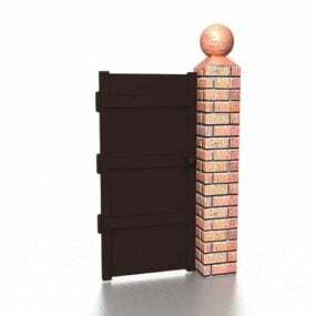 Home Gate Column 3d model