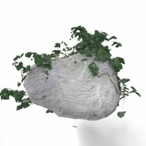 Garden Landscape Rocks Plant 3d model