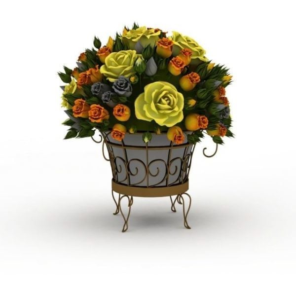 Домашняя декоративная цветочная корзина