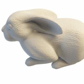 उद्यान खरगोश प्रतिमा 3डी मॉडल