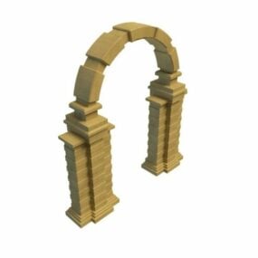 Antique Garden Stone Archway 3d model