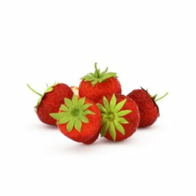 Garden Red Strawberry Fruit 3d model