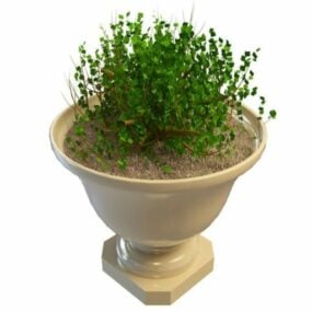 Stone Garden Urn Planter Pot 3d model
