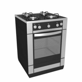 Cuisinière à gaz pour cuisine modèle 3D