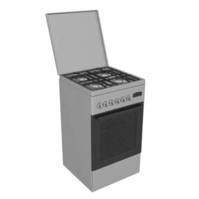 Single Gas Stove Oven 3d model