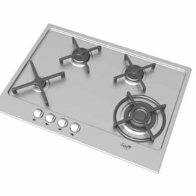 Gas Stove Kitchen Counter Top 3d model