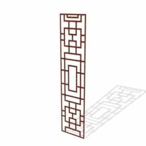 Geometric Carved Divider Panel 3d model