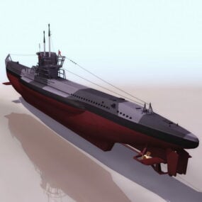 德国Vii型潜艇船只3d模型