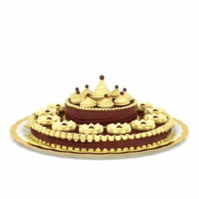 독일 음식 초콜릿 케이크 3d 모델