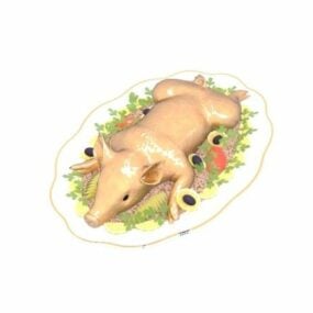 نموذج ثلاثي الأبعاد لغذاء الخنزير الرضيع الألماني