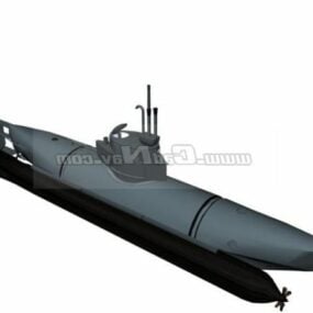 German Midget Submarine Biber 3d model