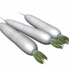 Verdura de rábano blanco gigante