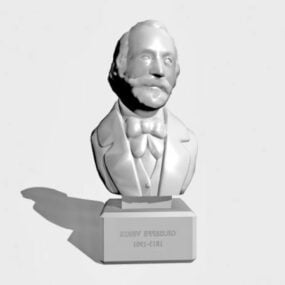 Starožitný 3D model busty Giuseppe Verdiho