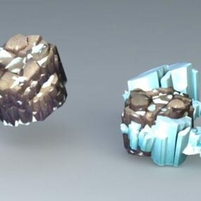 مجموعة الطبيعة الثلجية نموذج ثلاثي الأبعاد