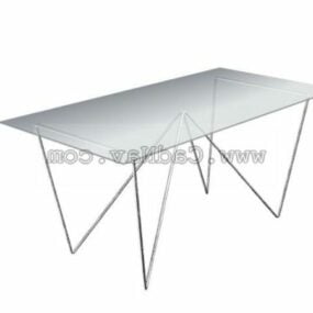 Furniture Glass Dining Table 3d model