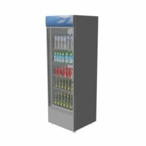 超市玻璃门立式冰柜3d模型