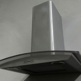 Кухонна скляна витяжка 3d модель