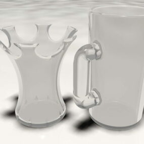 Kitchen Glass Mugs 3d model