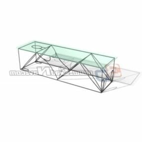 Nábytek Skleněná pohovka Odkládací stolek 3D model