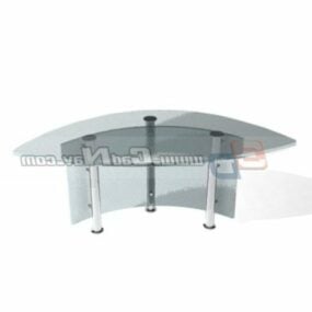 Glass Top End Table Furniture 3d model