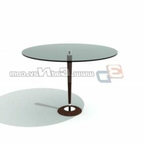Glass Top Round Bar Table Furniture 3d model
