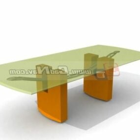 Skleněná pohovka Nábytek konferenční stolek 3D model