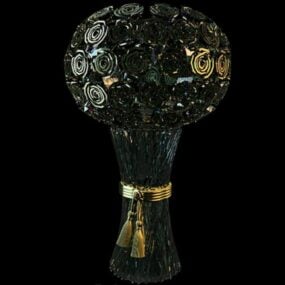Glas buket dekorativ vase 3d model