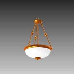 Glass Bowl Old Pendant Lamp 3d model