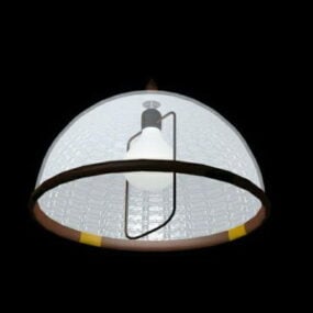 Glass Bowl Ceiling Light 3d model
