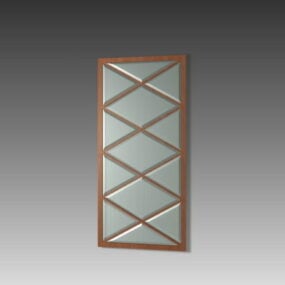 Glass Wooden Door Inserts 3d model