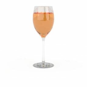 Mô hình ly rượu sâm panh 3d