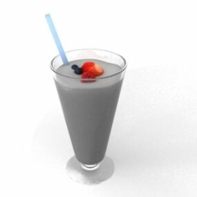 牛奶果汁饮料3d模型