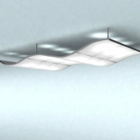 Lámpara de techo moderna cuadrada para el hogar modelo 3d