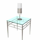 Glass Style Simple Table And Lamp