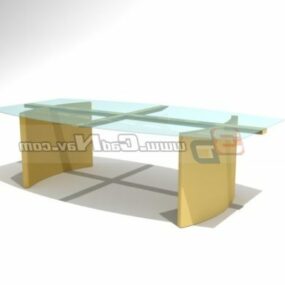 Mesa de centro con tapa de cristal Muebles modelo 3d